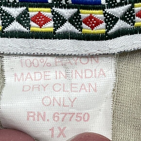 Molato Pants Womens‎ 1X Wide Leg Chiffon Overlay Lined Asymmetrical Nature Print - Picture 8 of 9